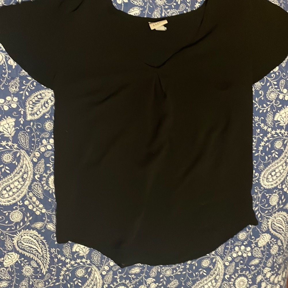Black chiffon like dress top